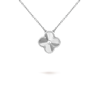 [Polaidi Jewelry ]CLOVER 15MM LASER NECKLACE SILVER