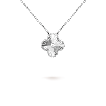 [：Polaidi Jewelry]CLOVER 15MM LASER NECKLACE SILVER