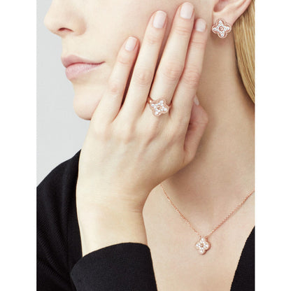 [：Polaidi Jewelry]CLOVER 15MM DIAMOND SINGLE FLOWER NECKLACE