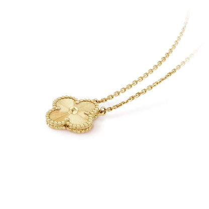 [Polaidi Jewelry]CLOVER 15MM LASER NECKLACE