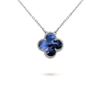 [Polaidi Jewelry ]CLOVER 15MM PIETERSITE NECKLACE SILVER