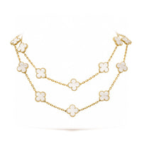 [Polaidi Jewelry ]CLOVER 20 MOTIFS WHITE MOP NECKLACE