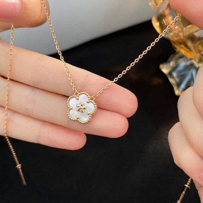 [：Polaidi Jewelry]LUCKY  WHITE MOP  PLUM BLOSSOM NECKLACE