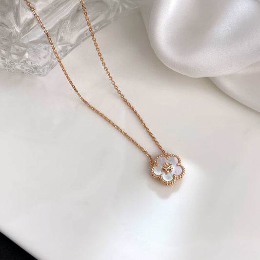 [Polaidi Jewelry]LUCKY  WHITE MOP  PLUM BLOSSOM NECKLACE