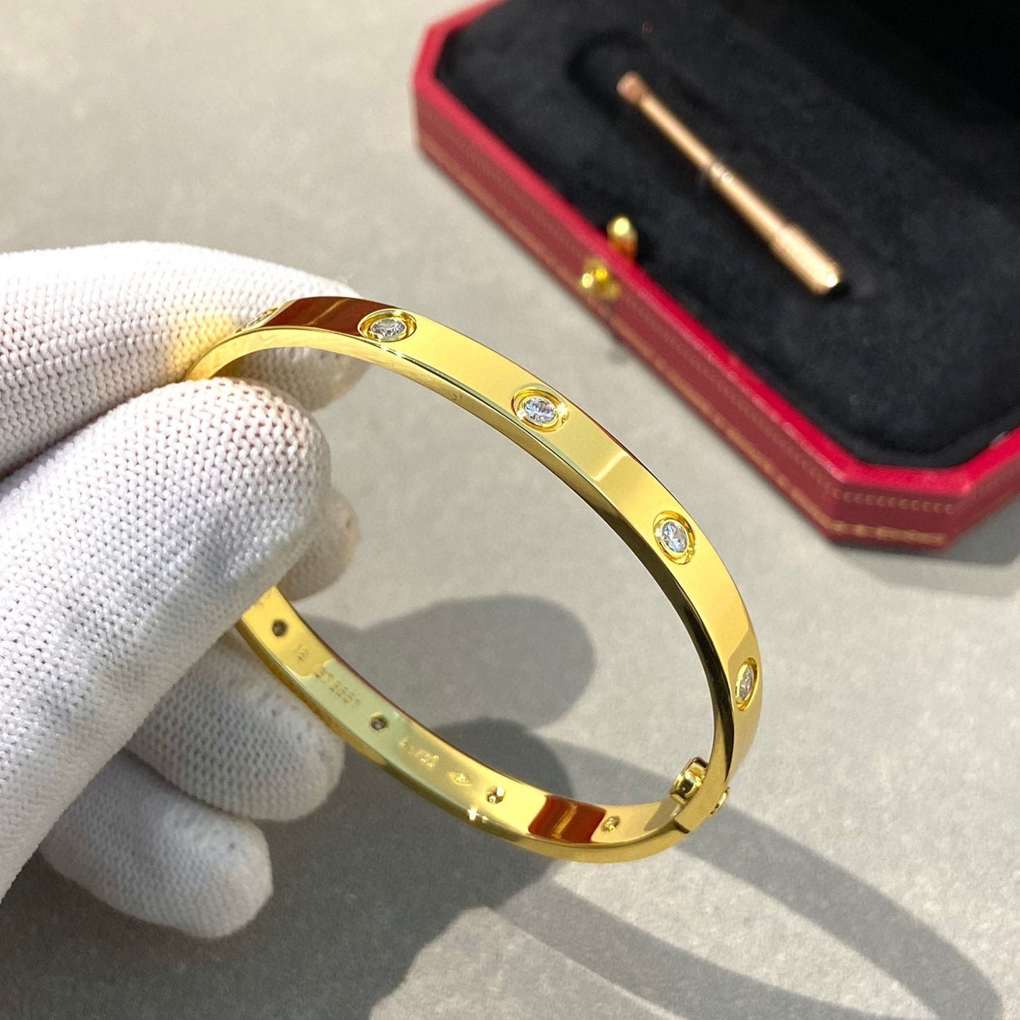 [：Polaidi Jewelry]LOVE BRACELET 6.1MM 10 DIAMONDS