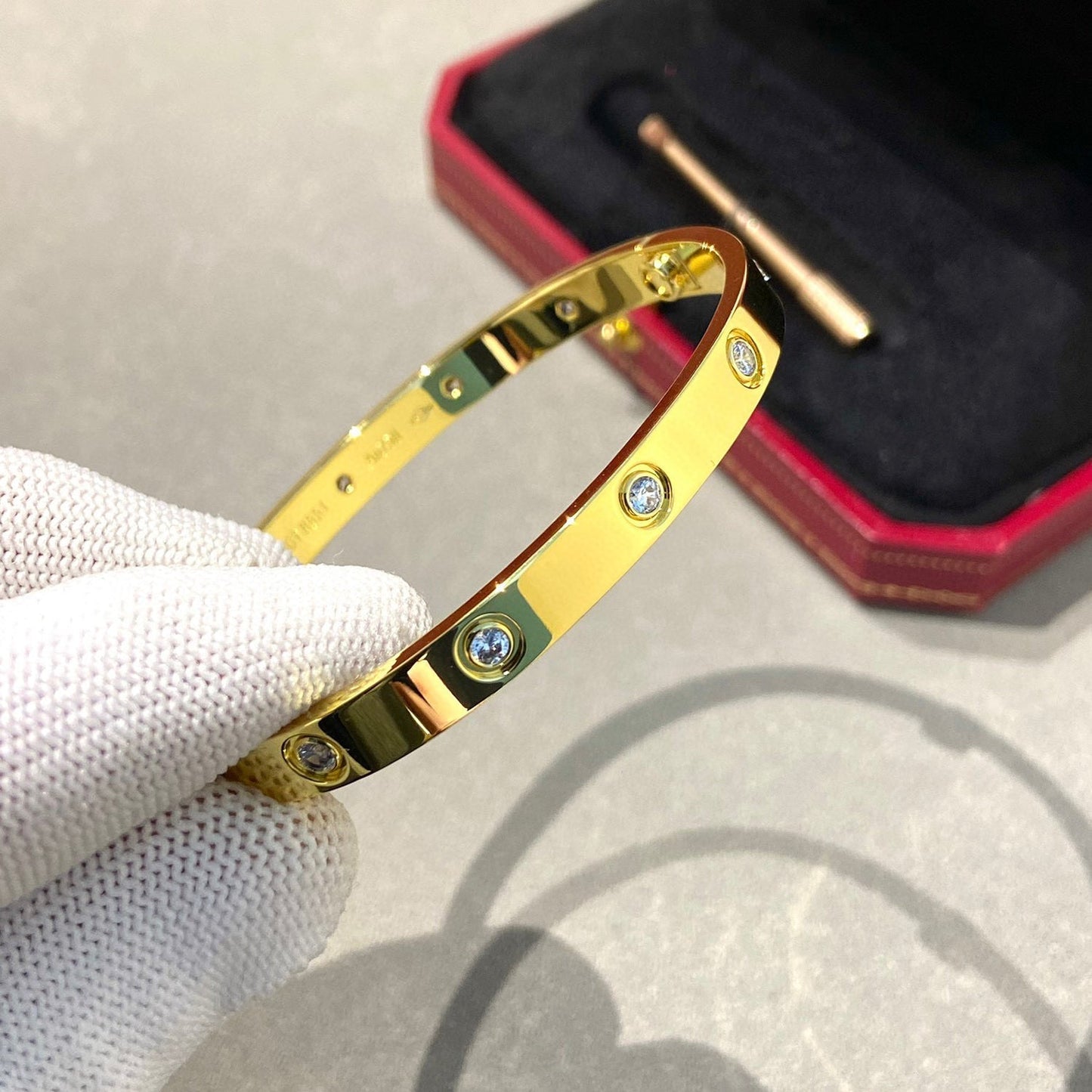 [Polaidi Jewelry]LOVE BRACELET 6.1MM 10 DIAMONDS