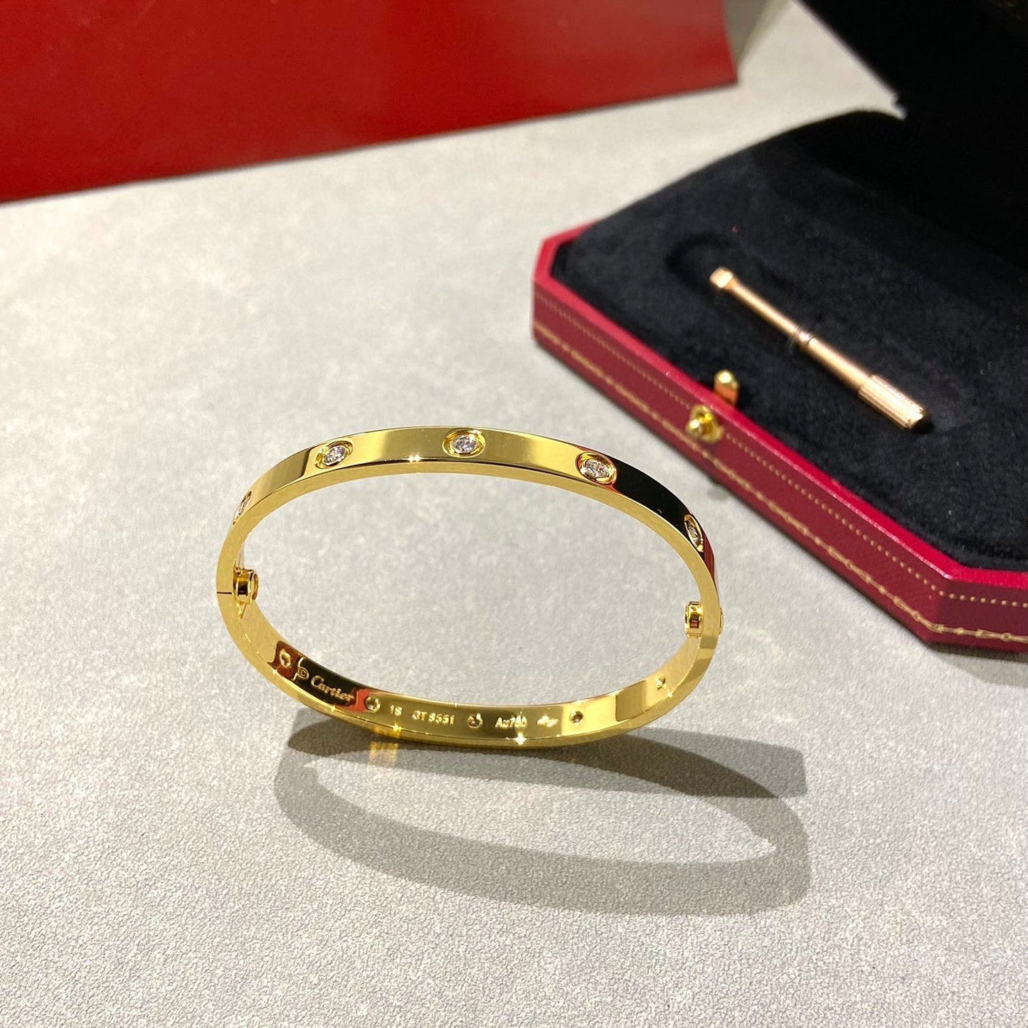 [：Polaidi Jewelry]LOVE BRACELET 6.1MM 10 DIAMONDS