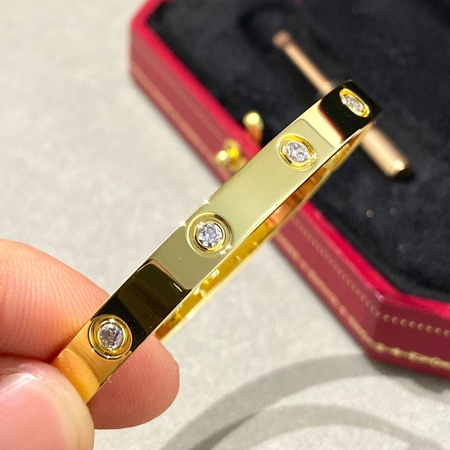[：Polaidi Jewelry]LOVE BRACELET 6.1MM 10 DIAMONDS