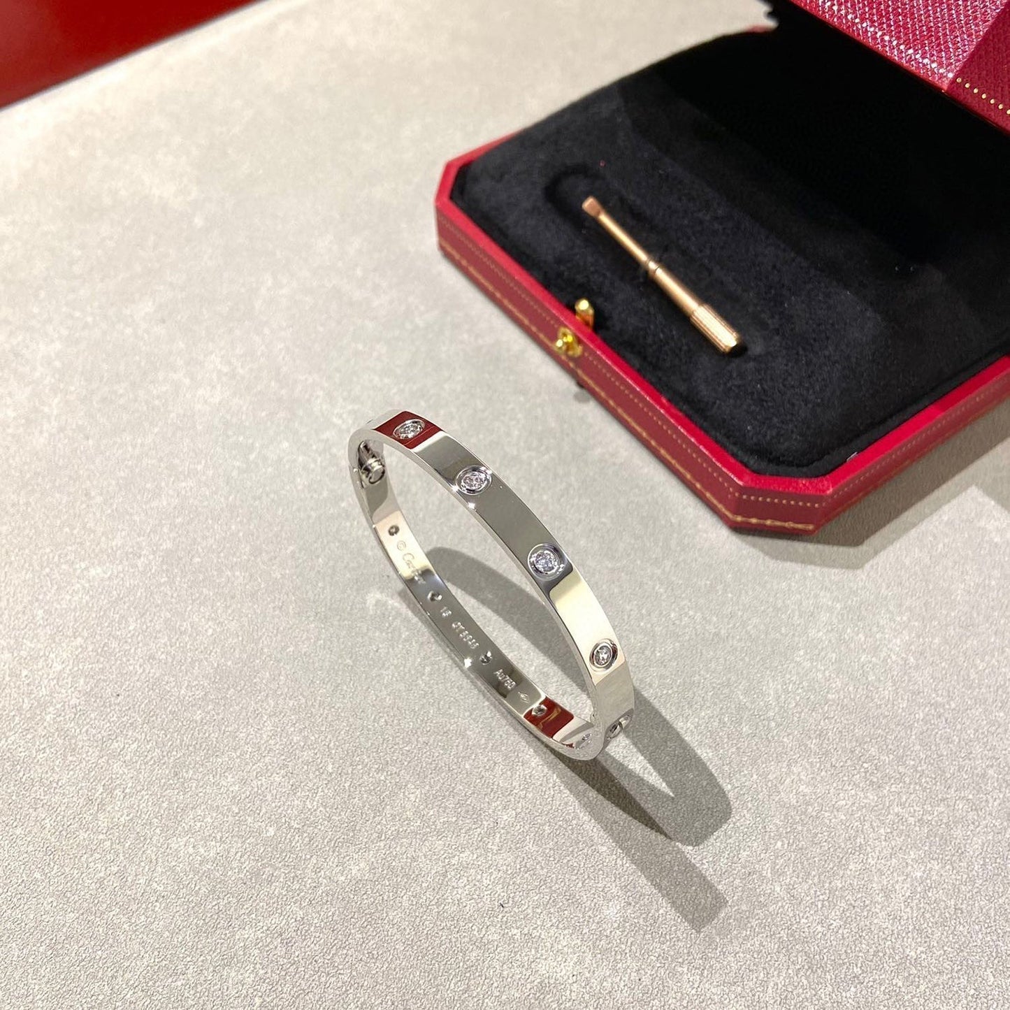 [：Polaidi Jewelry]LOVE BRACELET 6.1MM 10 DIAMONDS