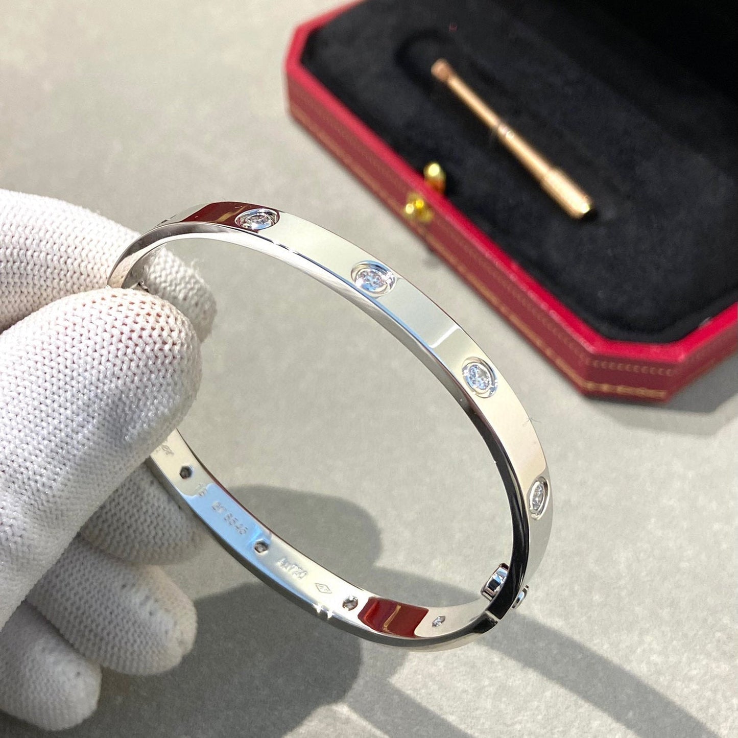 [：Polaidi Jewelry]LOVE BRACELET 6.1MM 10 DIAMONDS