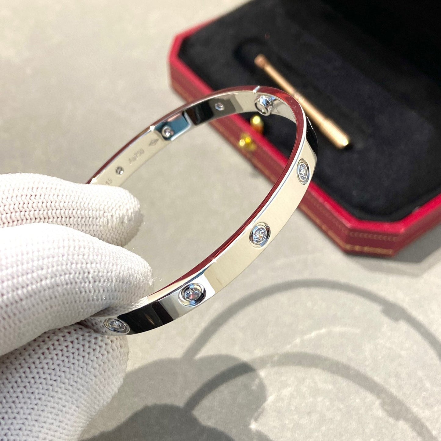 [Polaidi Jewelry]LOVE BRACELET 6.1MM 10 DIAMONDS