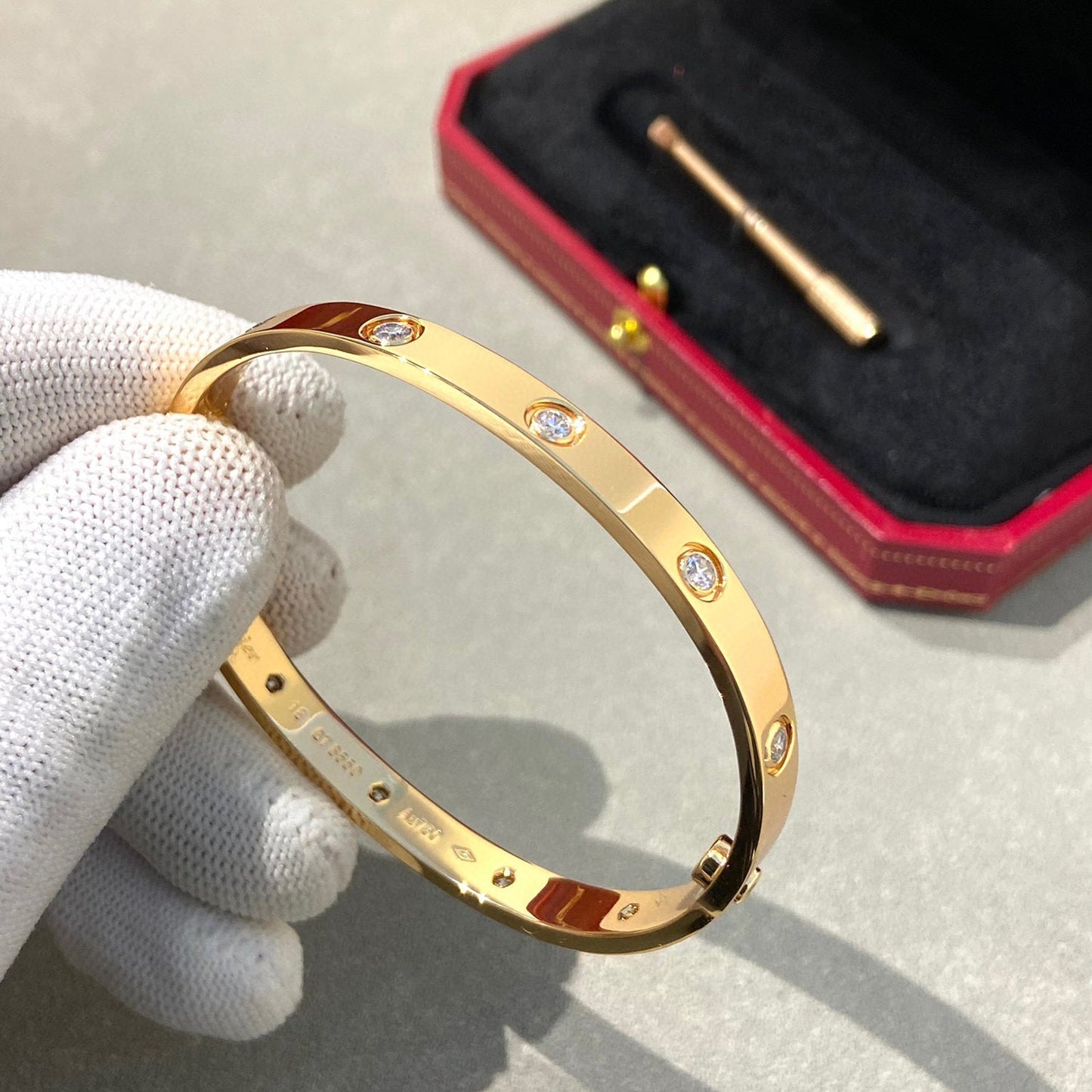 [：Polaidi Jewelry]LOVE BRACELET 6.1MM 10 DIAMONDS