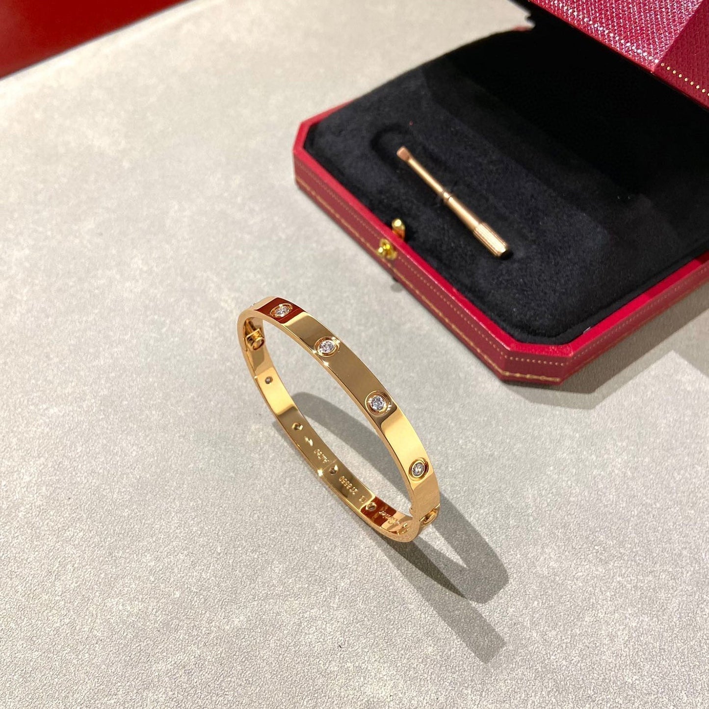 [：Polaidi Jewelry]LOVE BRACELET 6.1MM 10 DIAMONDS