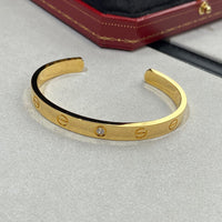 [Polaidi Jewelry ]LOVE BRACELET 6.1MM 1 DIAMOND OPEN CUFF