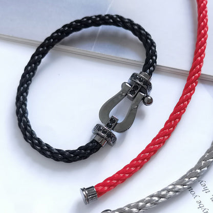 [：Polaidi Jewelry]FORCE LARGE SERIES HORSESHOE BLACK SAMURAI BRACELET