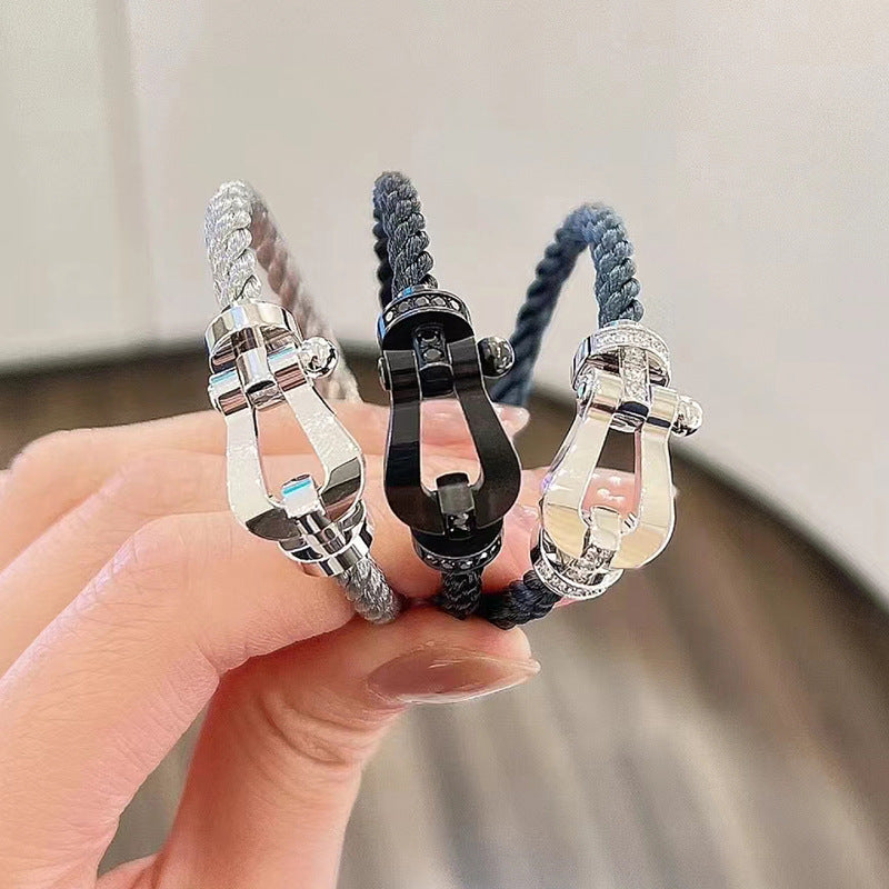 [Polaidi Jewelry]FORCE LARGE HORSESHOE NO DIAMOND BRACELET ROSE GOLD