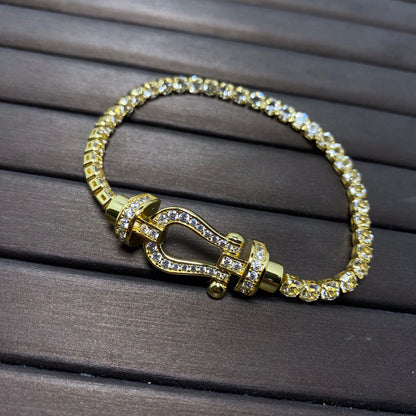 [：Polaidi Jewelry]FORCE  HORSESHOE  DIAMOND TENNIS BRACELET