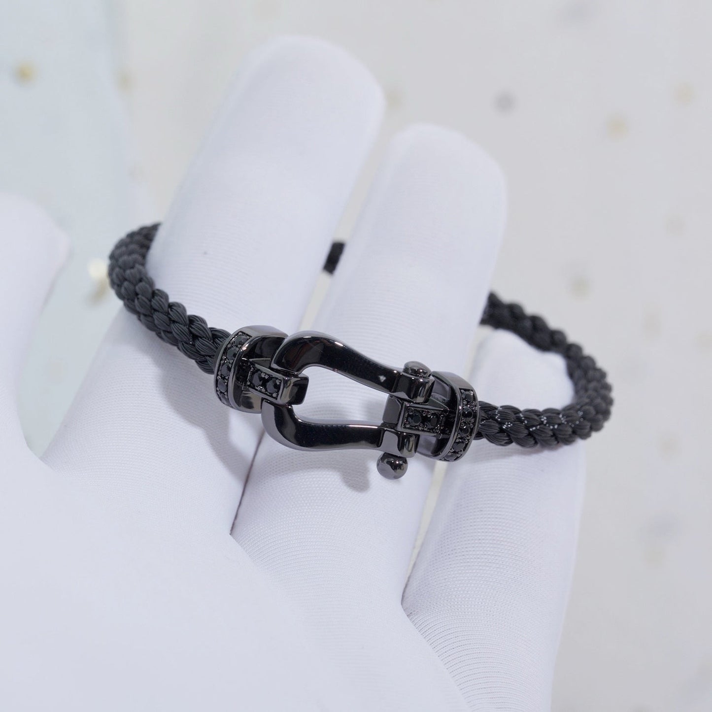 [Polaidi Jewelry]FORCE LARGE SERIES HORSESHOE BLACK SAMURAI BRACELET