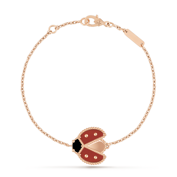 [：Polaidi Jewelry]LUCKY SPRING 1 MOTIF PINK GOLD BRACELET