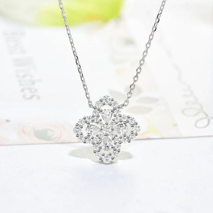 [：Polaidi Jewelry]LOOP NECKLACE FULL MOTIF DIAMOND 16MM MULTIPLE COLORS