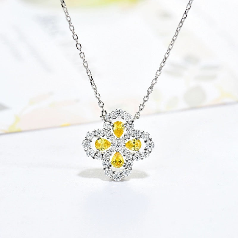 [：Polaidi Jewelry]LOOP NECKLACE FULL MOTIF DIAMOND 16MM MULTIPLE COLORS