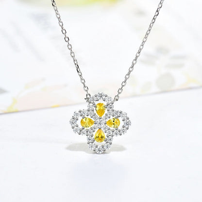 [：Polaidi Jewelry]LOOP NECKLACE FULL MOTIF DIAMOND 16MM MULTIPLE COLORS