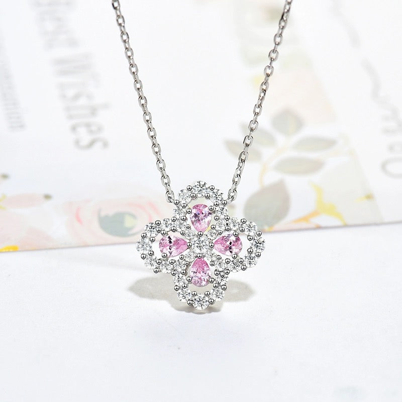 [：Polaidi Jewelry]LOOP NECKLACE FULL MOTIF DIAMOND 16MM MULTIPLE COLORS