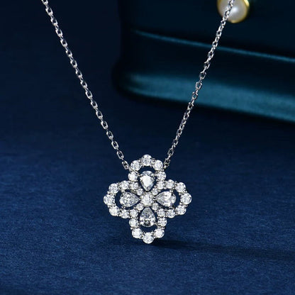 [：Polaidi Jewelry]LOOP NECKLACE FULL MOTIF DIAMOND 16MM MULTIPLE COLORS