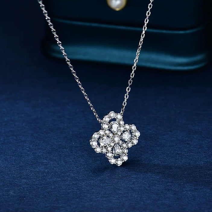 [：Polaidi Jewelry]LOOP NECKLACE FULL MOTIF DIAMOND 16MM MULTIPLE COLORS