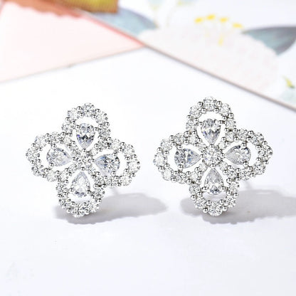 [：Polaidi Jewelry]LOOP EARRINGS FULL MOTIF DIAMOND 16MM