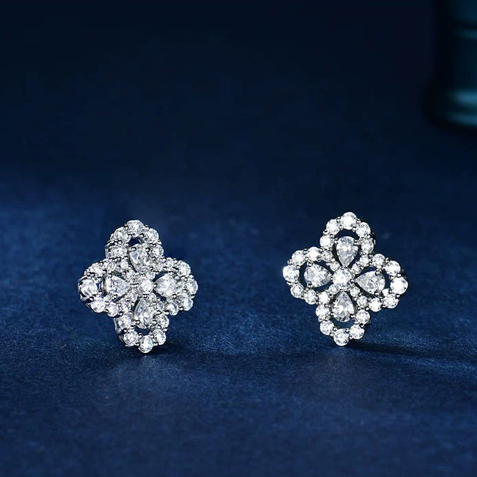 [：Polaidi Jewelry]LOOP EARRINGS FULL MOTIF DIAMOND 16MM