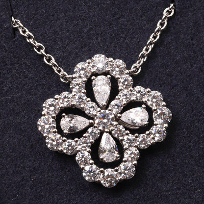[Polaidi Jewelry]LOOP NECKLACE FULL MOTIF DIAMOND 16MM MULTIPLE COLORS