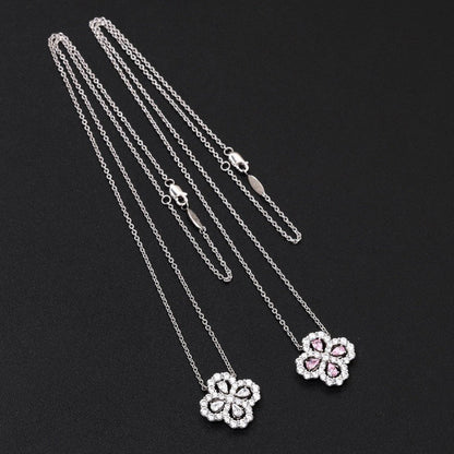 [：Polaidi Jewelry]LOOP NECKLACE FULL MOTIF DIAMOND 16MM MULTIPLE COLORS