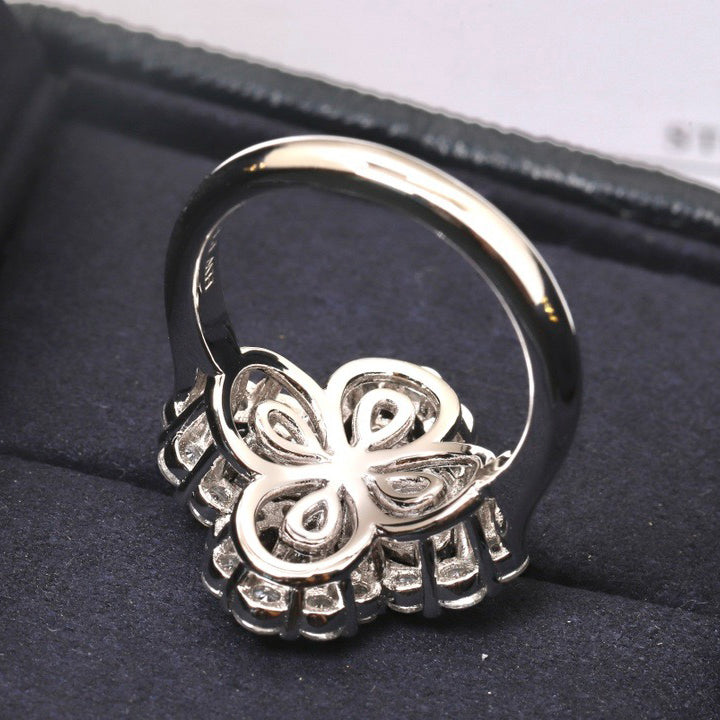 [Polaidi Jewelry]LOOP RING FULL MOTIF DIAMOND 16MM SILVE