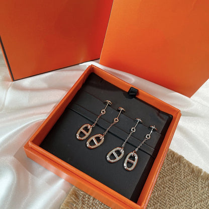 [：Polaidi Jewelry]チェーン タッセル イヤリング