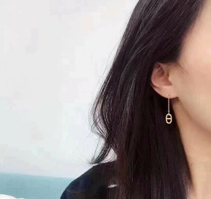 [：Polaidi Jewelry]チェーン タッセル イヤリング