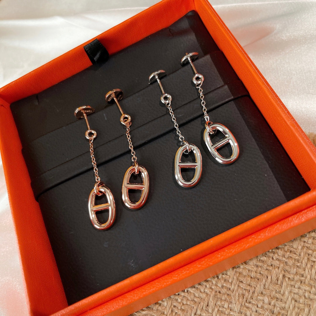 [：Polaidi Jewelry]チェーン タッセル イヤリング