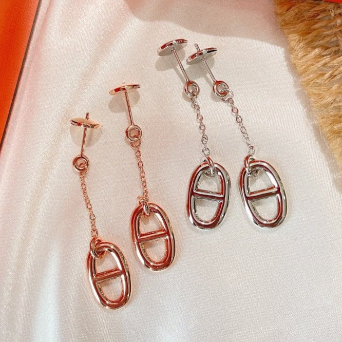 [：Polaidi Jewelry]チェーン タッセル イヤリング