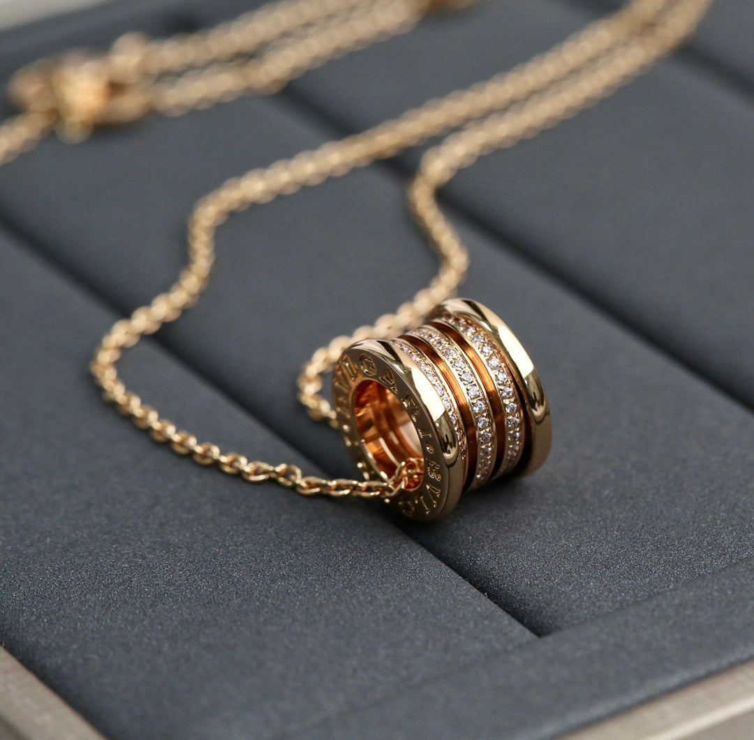 [Polaidi Jewelry]ZERO 1 PINK GOLD DIAMOND NECKLACE