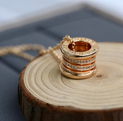 [Polaidi Jewelry]ZERO 1 PINK GOLD DIAMOND NECKLACE