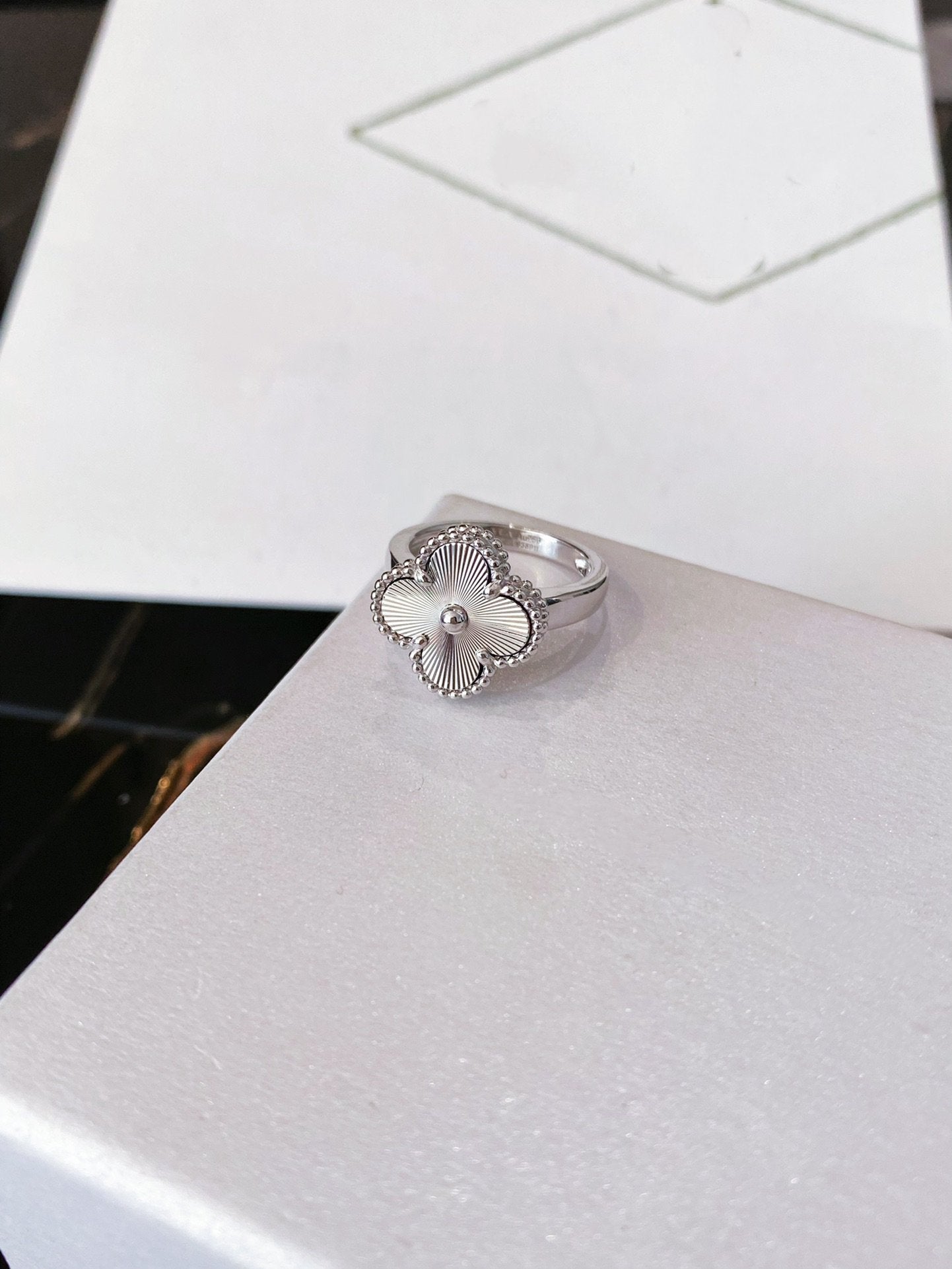 [Polaidi Jewelry]CLOVER SILVER RING