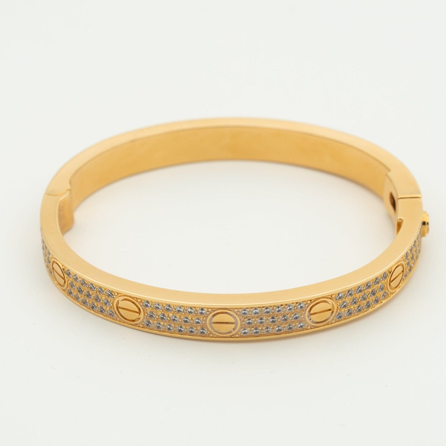[：Polaidi Jewelry]ラブブレスレット 6.1MM ダイヤモンドパヴェ