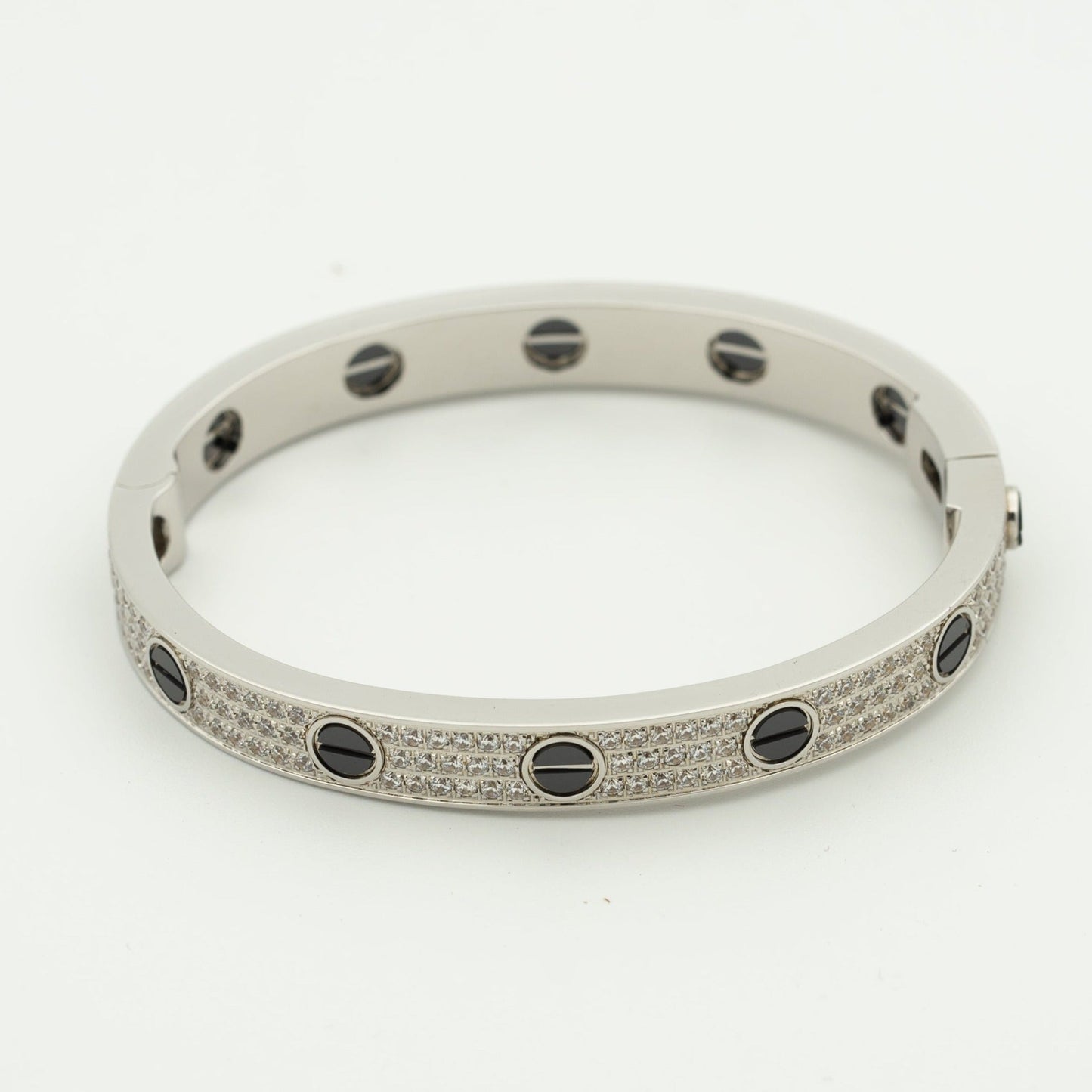 [Polaidi Jewelry]LOVE BRACELET 6.1MM DIAMOND-PAVED CERAMIC
