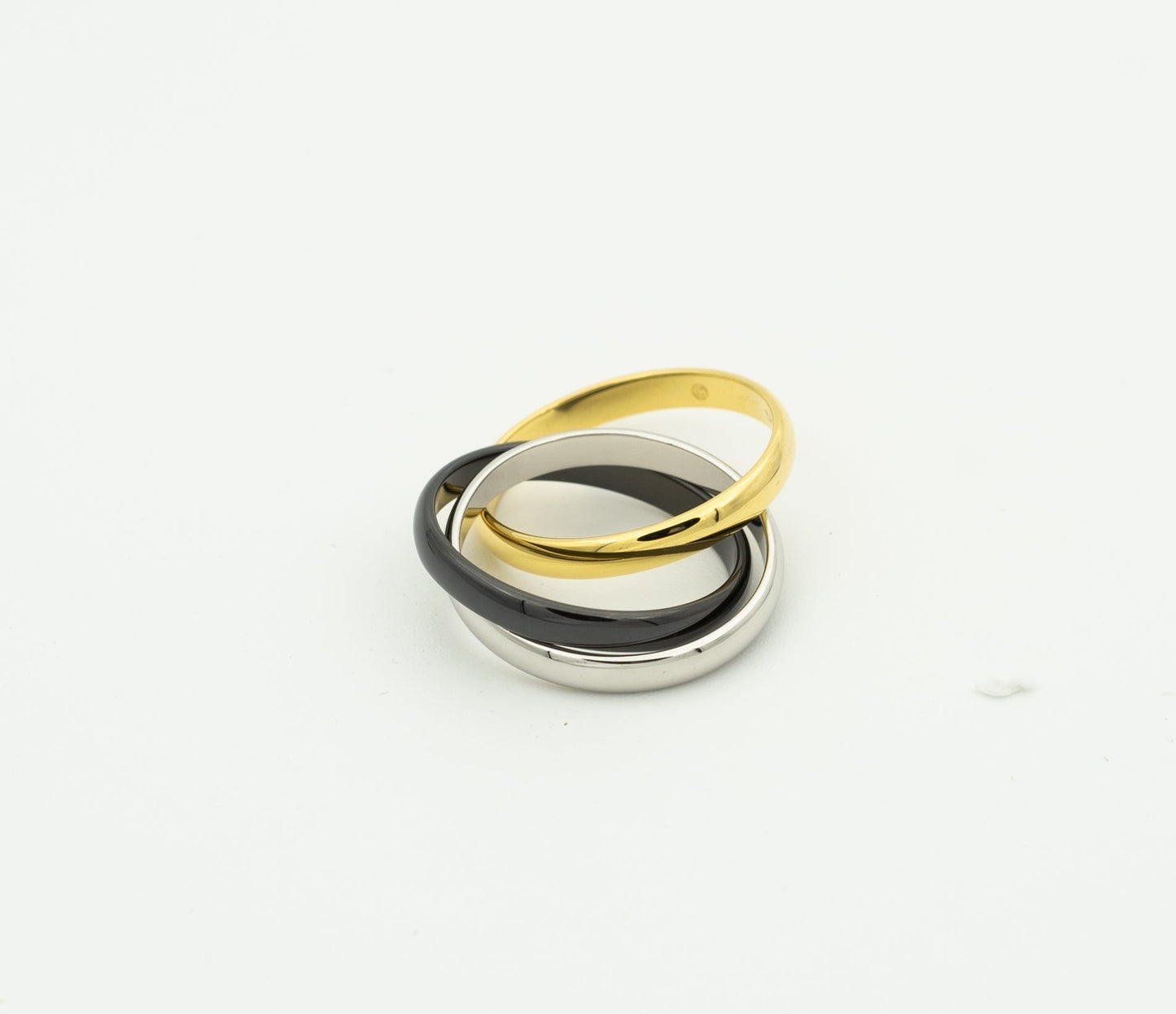 [Polaidi Jewelry]TRINITY RING BLACK GOLD SILVER