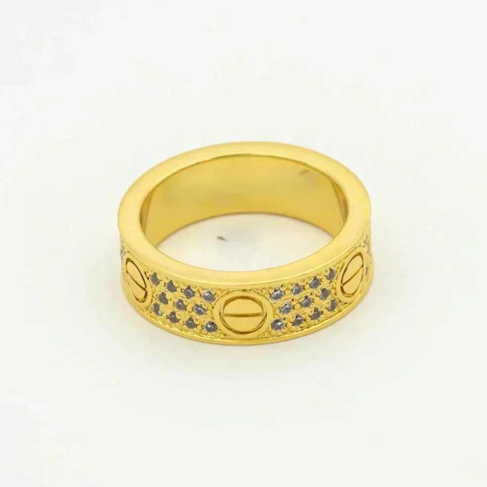[Polaidi Jewelry]LOVE RING 5.5MM DIAMONDS PAVED