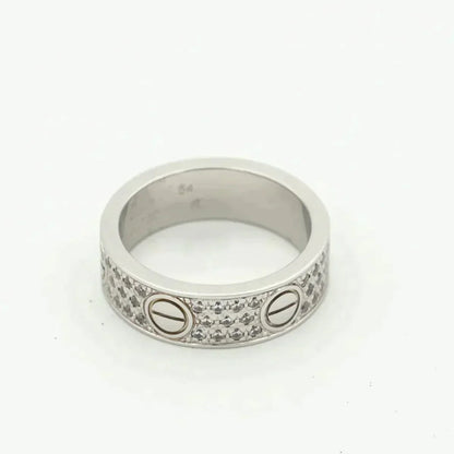 [Polaidi Jewelry]LOVE RING 5.5MM DIAMONDS PAVED