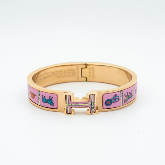[Polaidi Jewelry]H PINK GOLD BRACELET PINK CERAMIC