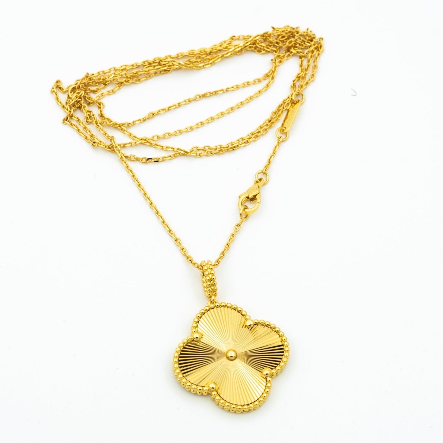 [：Polaidi Jewelry]CLOVER 25MM PEDANT NECKLACE GOLD