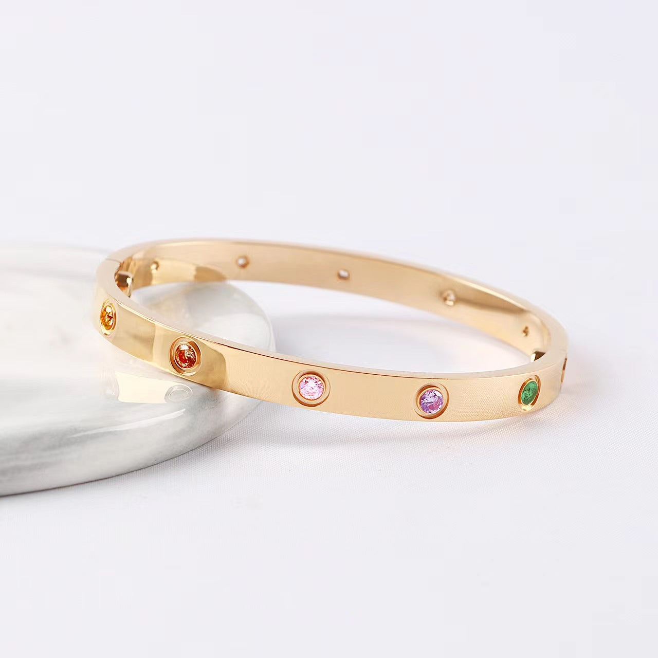 [Polaidi Jewelry]2026 RAINBOW LOVE BRACELET 6.1MM  10 DIAMONDS