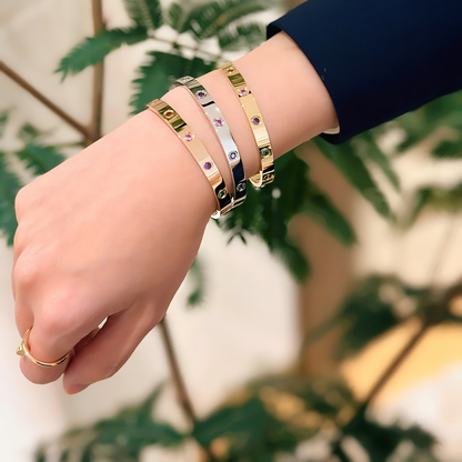 [Polaidi Jewelry]2026 RAINBOW LOVE BRACELET 6.1MM  10 DIAMONDS